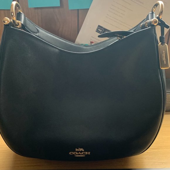 Coach Medium Nomad Leather Black Shoulder Bag 54446 - Picture 1 of 10